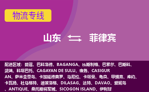 山東到菲律賓海運，山東到菲律賓空運公司，山東到菲律賓物流專線
