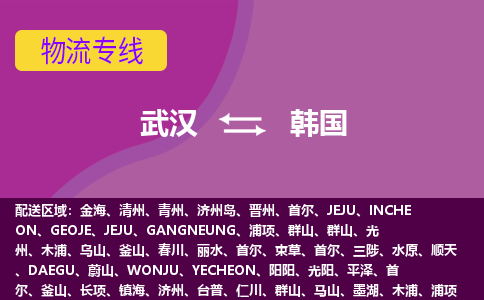 武漢到韓國(guó)物流專線全境/直達(dá)，武漢到韓國(guó)空運(yùn)（海運(yùn)）公司
